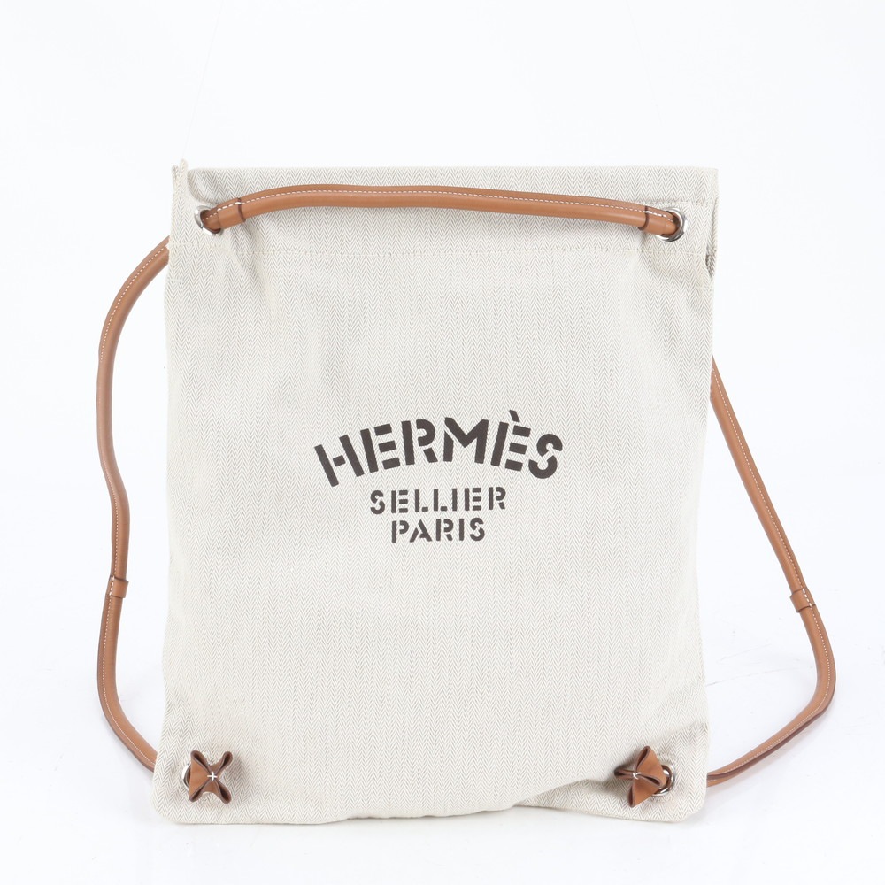 極美品 マリーヌ レザー×キャンバス リュックサック リュック バックパック ショルダー バッグ A4 レディース RRE CQ26-5 中古