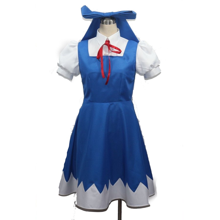 東方Project 東方紅魔郷 妖精 チルノ コスプレ衣装 オーダーメイド イベント パーティー 文化祭 ハロウイーン衣装 仮装 変装 ダルマ 1014