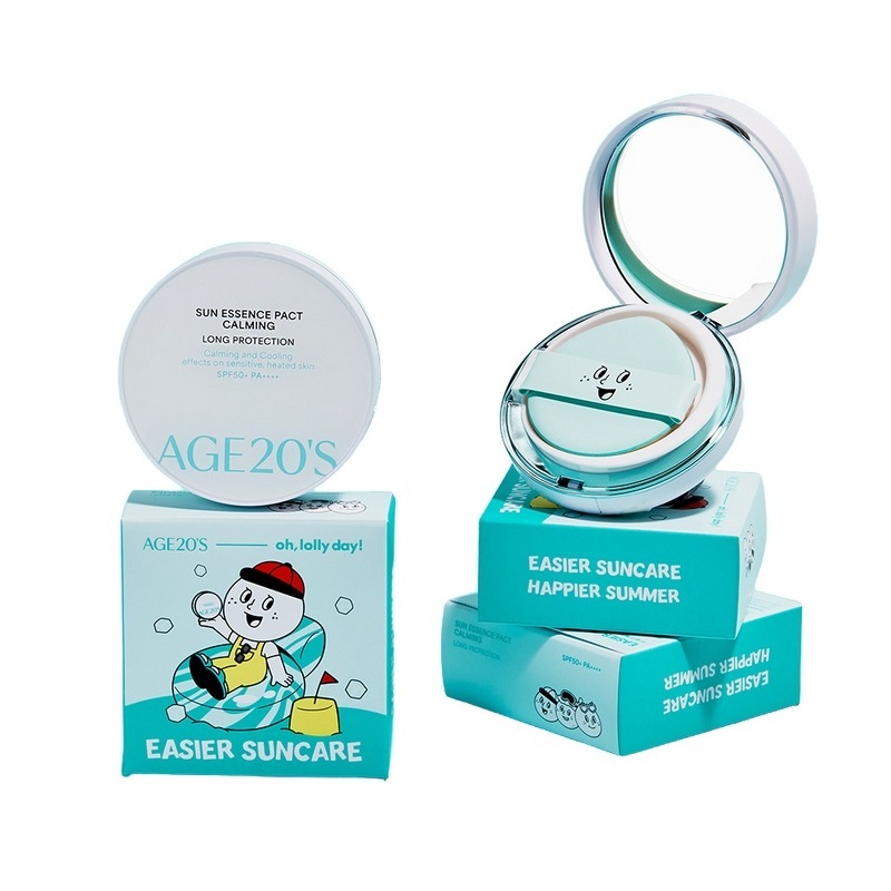 本品+本品）エイジトゥウェニスオロリデーエディションサンエッセンスファクトカーミングロングプロテクション12.5g 2個（SPF50+PA++++）武器車ビーガン認証