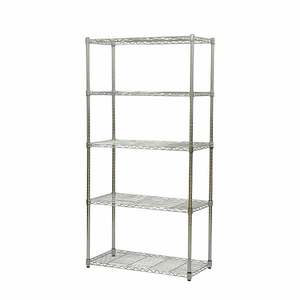 スチールラック 5段セット 支柱径25mmメッキ [組立品]