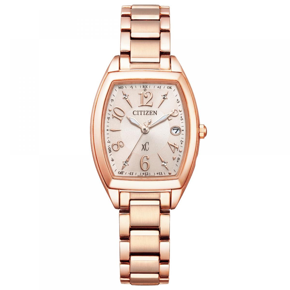 CITIZEN(シチズン) xC クロスシー basic collection ES9392-51W　ピンクゴールド レディースウォッチ トノー型 腕時計 光発電 エコドライブ
