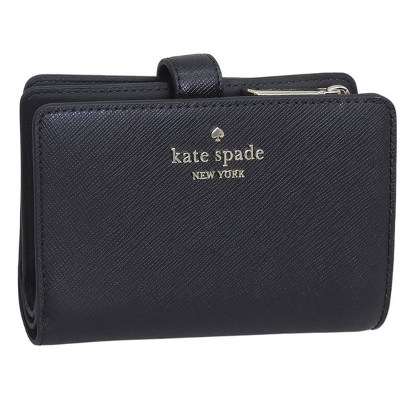 ケイトスペード 財布 レディース 二つ折り財布 アウトレット レザー ブラック WALLETS MED COMBIFLD KN752-001 KATE SPADE