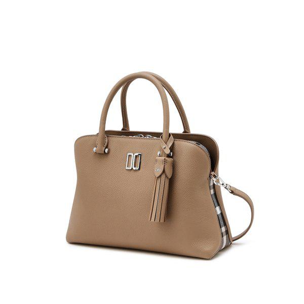 [26SS] ベージュ DDロゴ レザー トートバッグ DCBA6E760I2