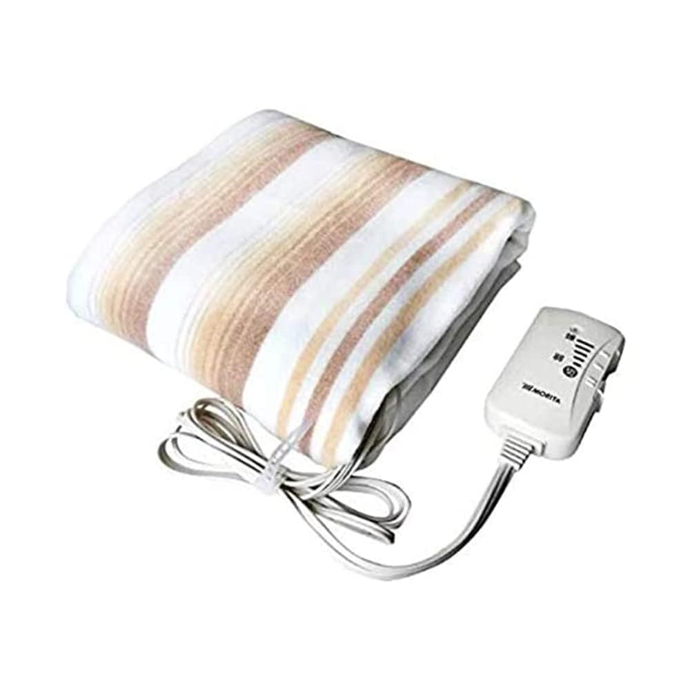 MORITA 洗える電気掛敷毛布 190×130cm 室温センサー付 ダニ退治 頭寒足熱配線で足元あったか TMB-K19KS ブラウン