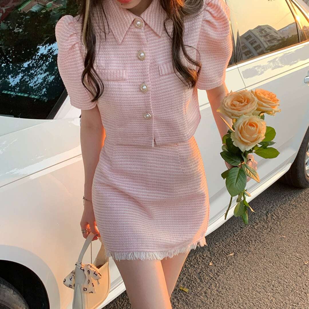 レディース セットアップ スーツ 半袖 ジャケット + スカート 2点セット 1 4,727円