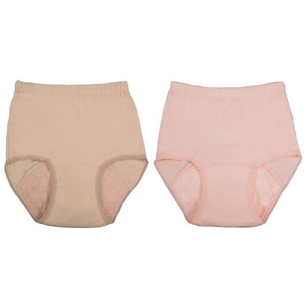 さわやか安心シークレットショーツ ワイドパッドプラス 2色7枚組（ベージュ×4枚ピンク×3枚） 同サイズ M