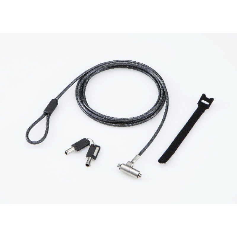 エレコム　ELECOM　セキュリティワイヤー シリンダー錠 スロットサイズ(2.5×6mm) 通常キー ESL-702　ESL-702