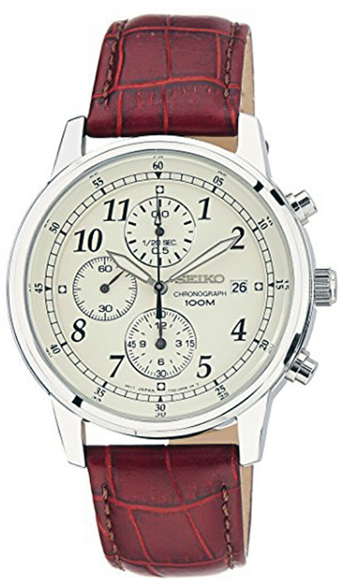 [10年保証] SEIKO SNDC31P1 　セイコー クオーツ 　クロノグラフ 　100m防水 　[逆輸入モデル]