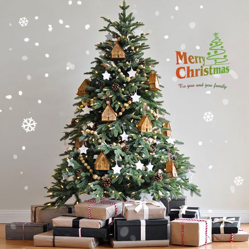 クリスマスツリーの家の大きい装飾的なシミュレーションの装飾品ライトが付いているクリスマスの場面の装飾のパッケージの大気2023新しい