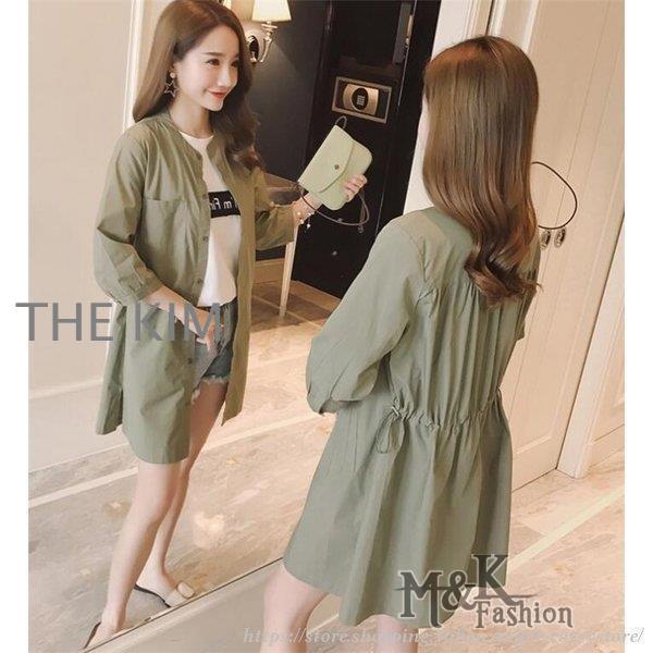 トレンチコート レディース 春 ノーカラー 薄手 スプリングコート カジュアル アウター ライトアウター 5,400円