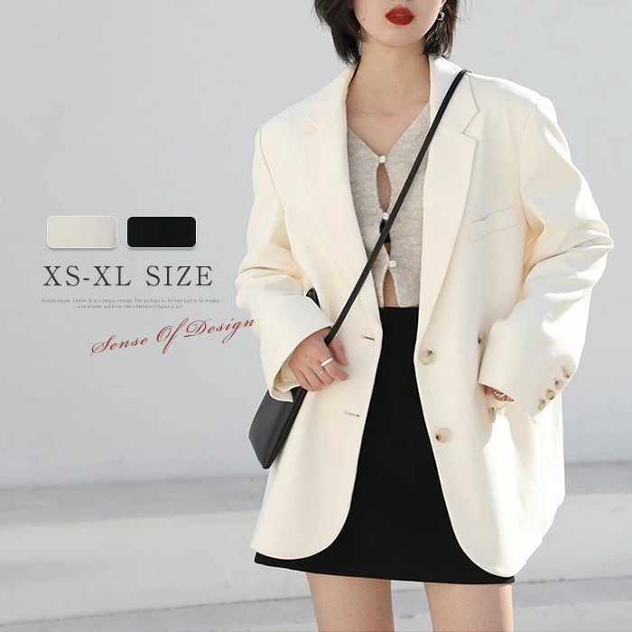 【2枚購入で1oo円OFF】テーラードジャケット レディース 高級感 OL 長袖 ジャケット 春 秋 テーラード スーツ ライトアウター 重ね着 カジュアル フォーマル カジュアル トップス オフィス