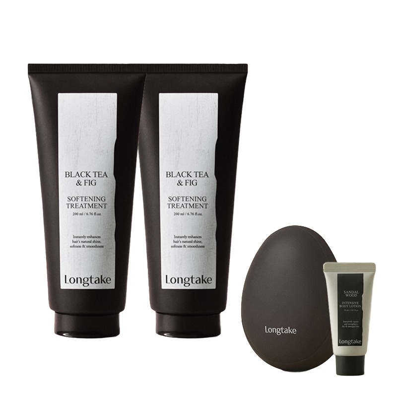 ロングテイクブラックティー＆ピグソフトニングトリートメント200ml 2個入り