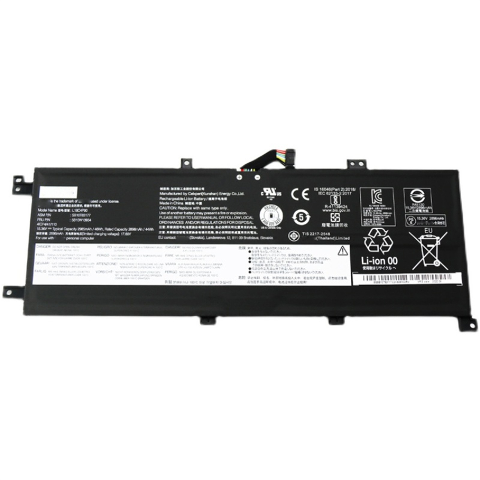 L18C4P90 電池・Lenovo/ThinkPadノートパソコン互換 46Wh/2985mAh L13 Yoga L18M4P90 L18D4P90 02DL030 01DL031 SB10T83