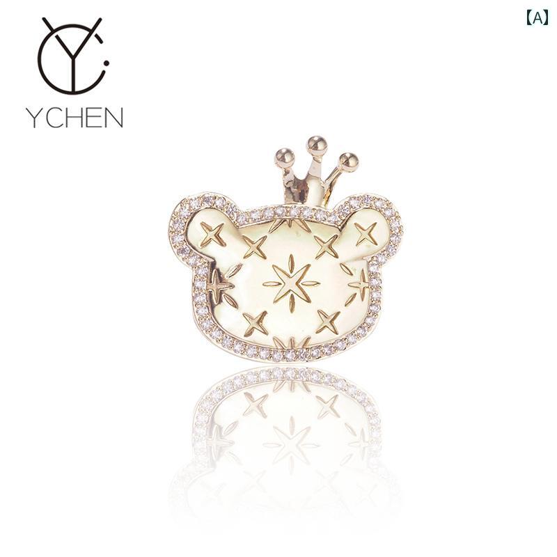 ブローチ レディース おしゃれ 大人かわいい 文学 芸術 かわいい 彫刻 クマ ブローチ 女性 スーツ アクセサリー ピン セーター スカーフ 装飾