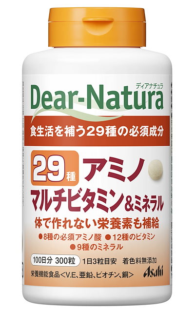他サイト： ディアナチュラ 29アミノ マルチビタミン&ミネラル 300粒 (100日分) アサヒ サプリ Dear-Natura 国内工場で生産の商品画像