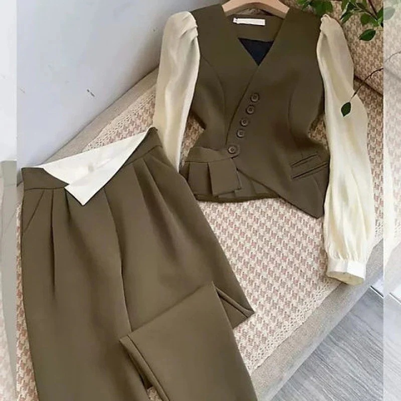 ハイエンドのカスタマイズ-2025 秋小さなドレス気質社交家カジュアルファッションヨーロッパスーツプロフェッショナルツーピーススーツ女性