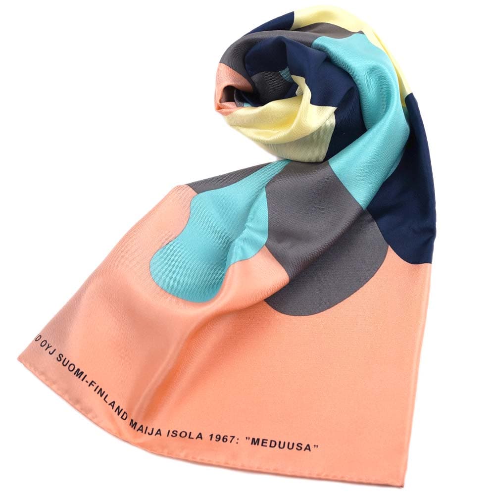 マリメッコ スカーフ バンダナ レディース シルク マルチカラー marimekko MEDUUSA silk scarf 75cm 091688-358