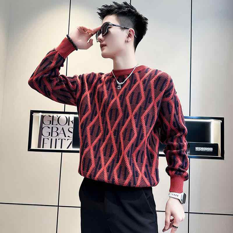 メンズ 服 シンプル ファッション オシャレ 大人 かっこいい 大きいサイズ ストリート 紳士服 セーター ラウンドネック シャツ 長袖 インナーウェア 秋冬 カジュアル