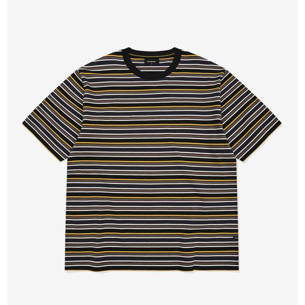 マルチストライプ クロップドTシャツ チャコール CO2602ST19CH