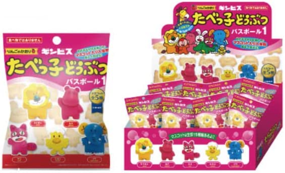 たべっ子 どうぶつ バスボール１ 入浴剤 マスコットが飛び出るバスボール【BOX(24入)】