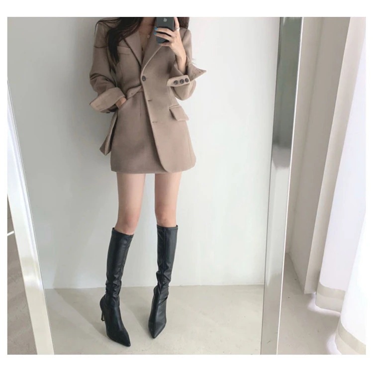 秋までK チェスターコート ミニスカート 2点セット エレガント ヤングスタイル 気質