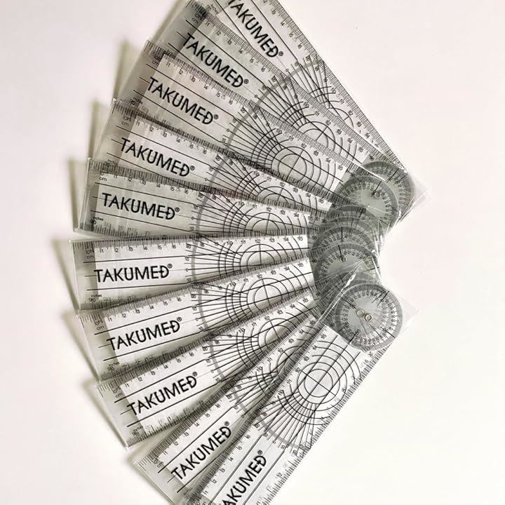 プラスチック 角度計 ゴニオメーター 透明 Type D