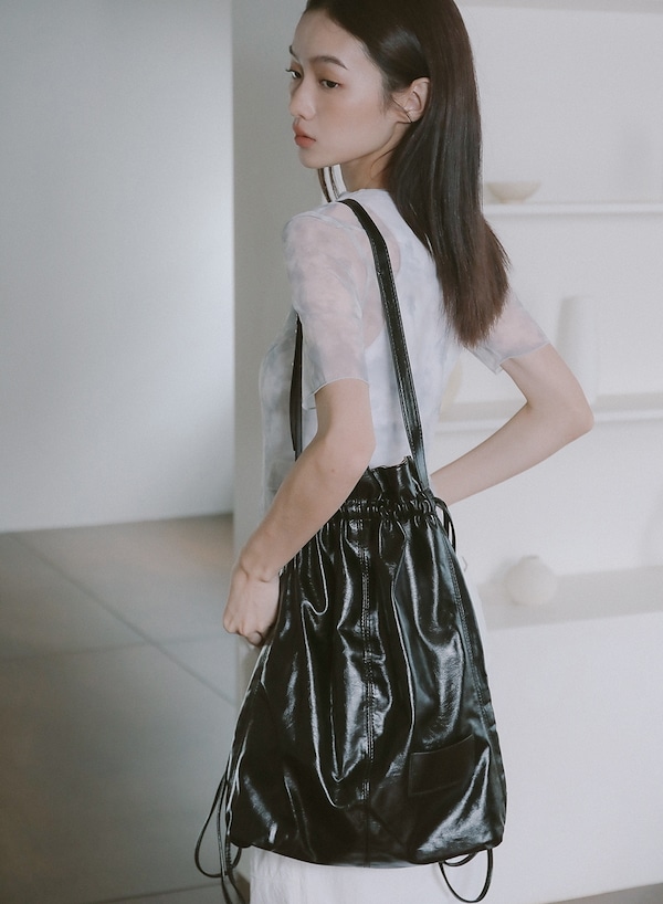 Qoo10 GEN-RE Cord 背負い バッグ バケットバッグ