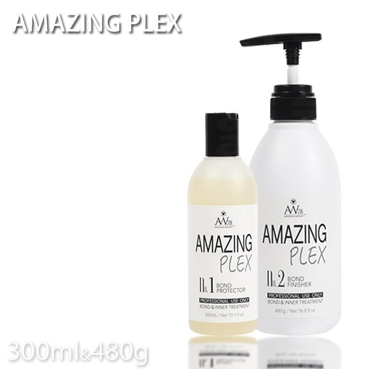 アメイジングプレックス AMAZING PLEX No.1 ボンドプロテクター300ml＆No2 ボンドフィニッシャー480g SET アメイジングプレックス ブリーチ ハイトーンカラー用処理剤 プロヘアマニキュア
