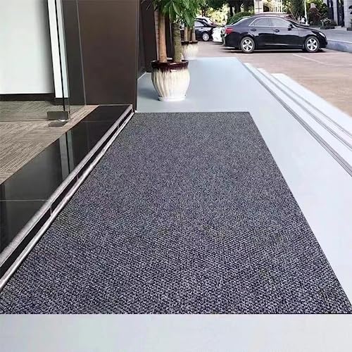 玄関マット キッチンマット屋外 室内 滑り止め 業務用 無地 大判 マット シンプル 泥落とし 足ふきマット（グレー90*150）