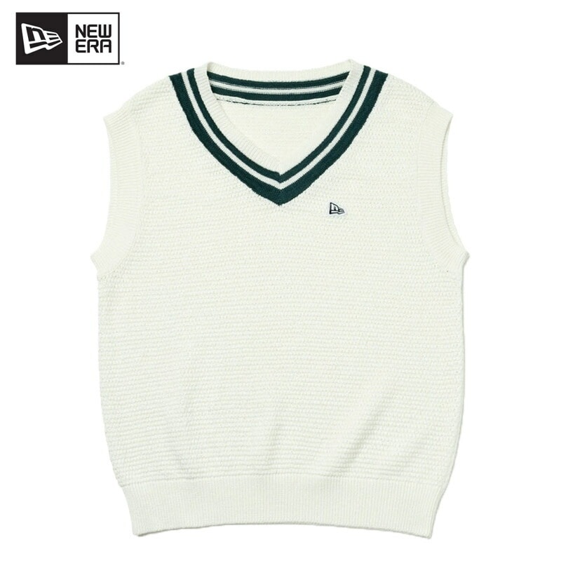 ニューエラ WOMENS 鹿の子 ニットベスト Off White ゴルフ レディース 女性