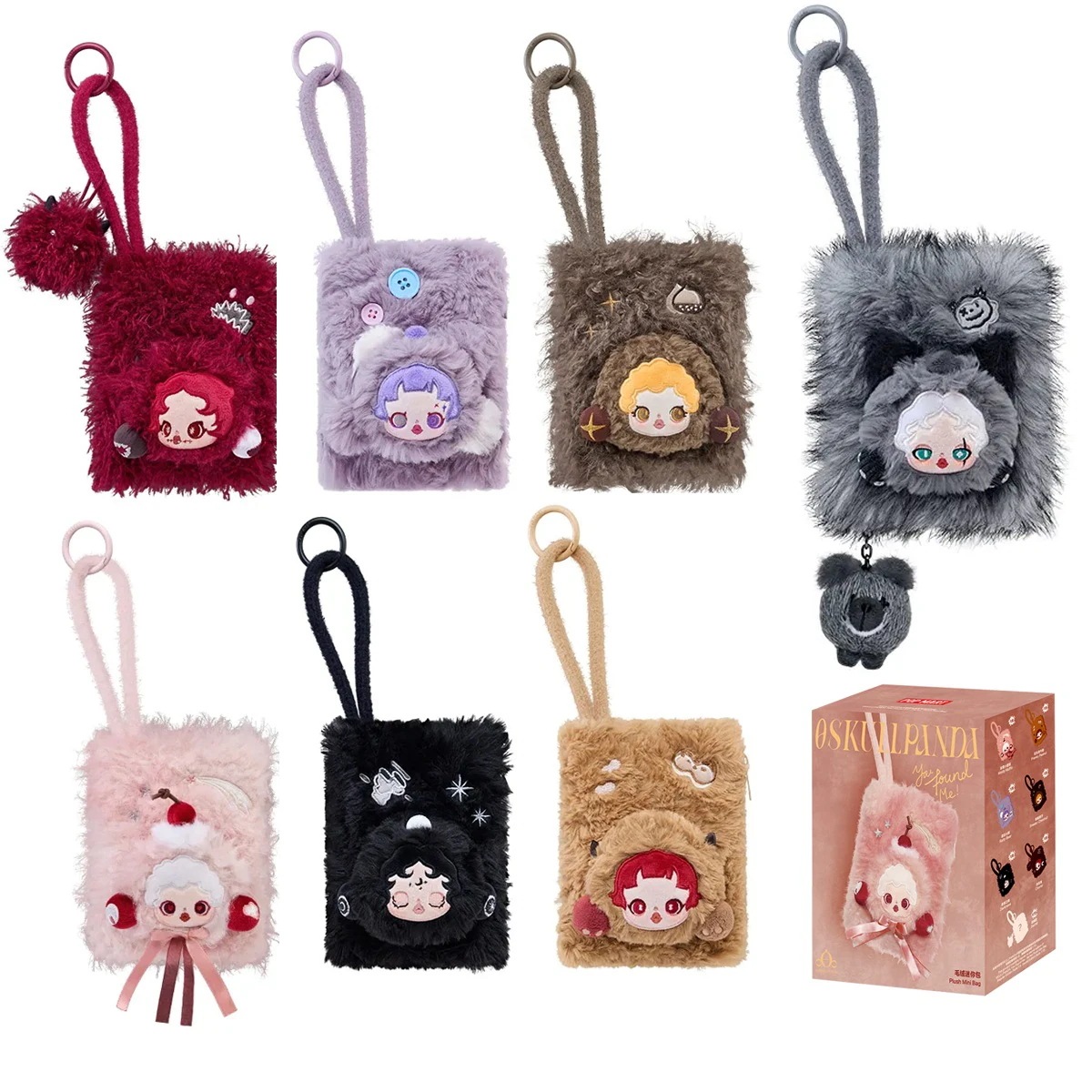 公式正規品POP MART SKULLPANDA You Found Me! シリーズ ミニバッグ ヘッドホン収納ボックス 収納袋 小銭入れ