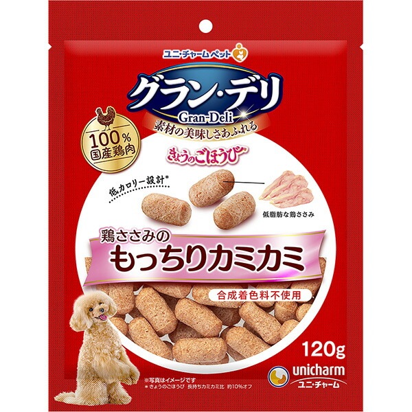 （まとめ買い）グラン/デリ きょうのごほうび 鶏ささみのもっちりカミカミ 120g 犬用おやつ [x12] 5,759円