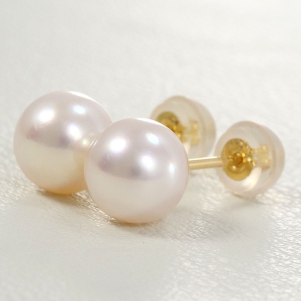 K18 18金 YG イエローゴールド ピアス パール(真珠) 総重量約1.3g ジュエリー 中古