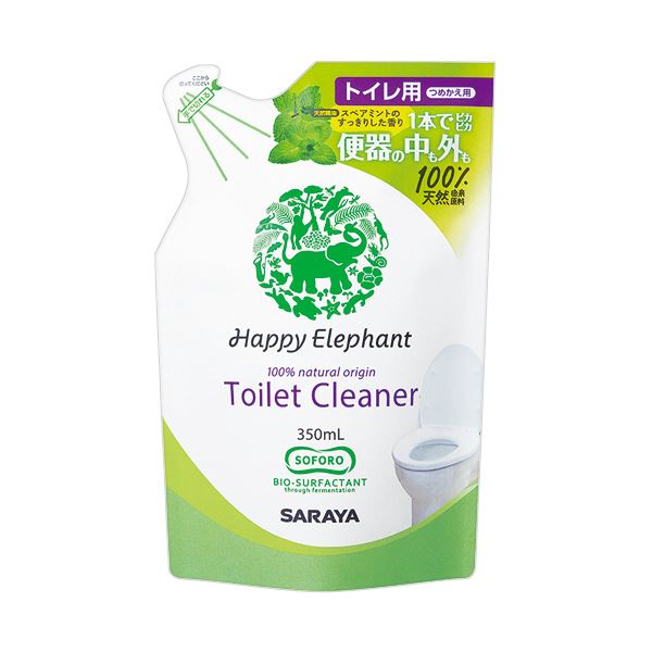 （まとめ）ハッピーエレファントトイレクリーナー 詰替用 350ml 1個[x10セット]
