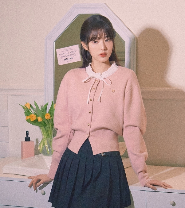 [IVE장원영PICK] 3色 ROUND VOLUME SLEEVE CARDIGAN