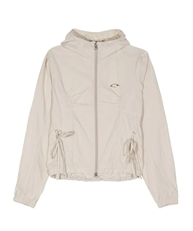 SHIRRING HOODIE WINDBREAKER [IVORY] M