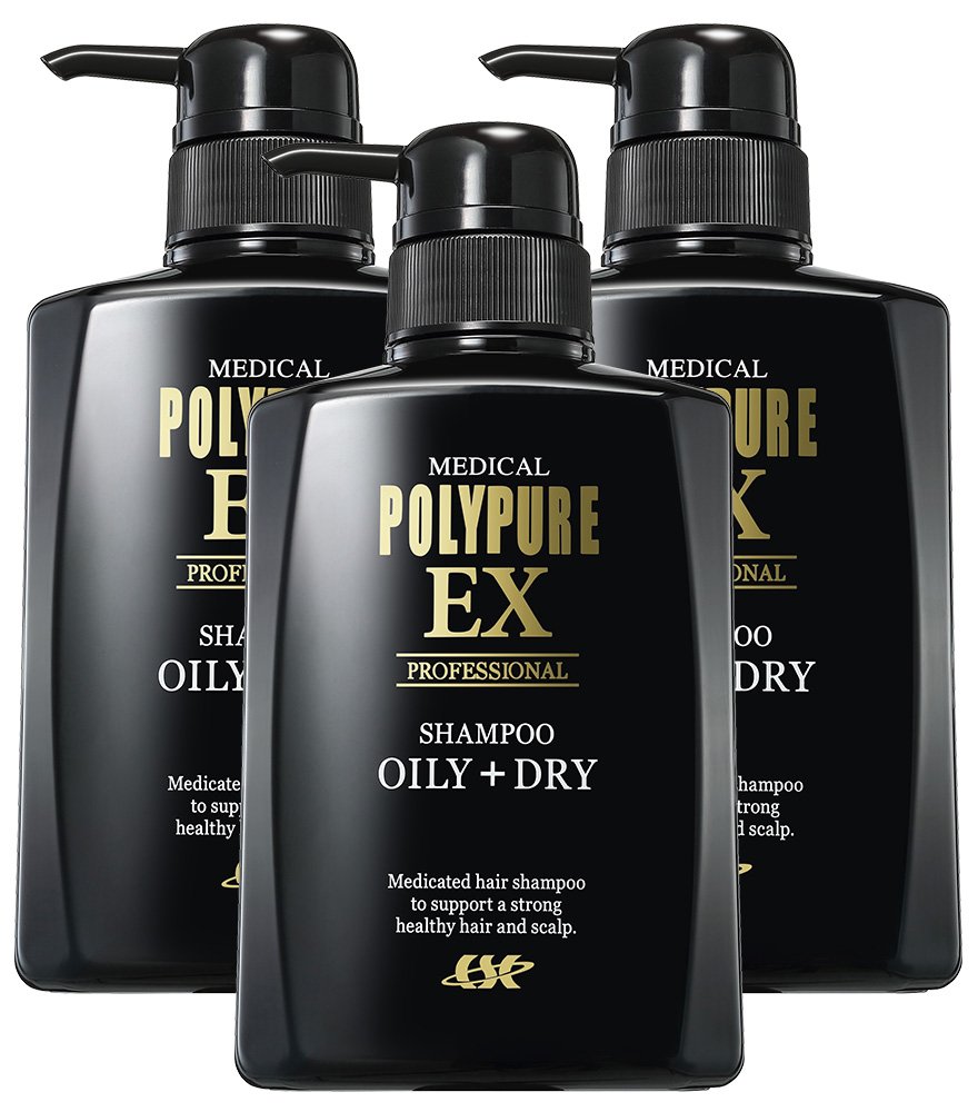 医薬部外品 ポリピュアEX スカルプシャンプー 3本セット 男性用／女性用 薬用シャンプー 350ml