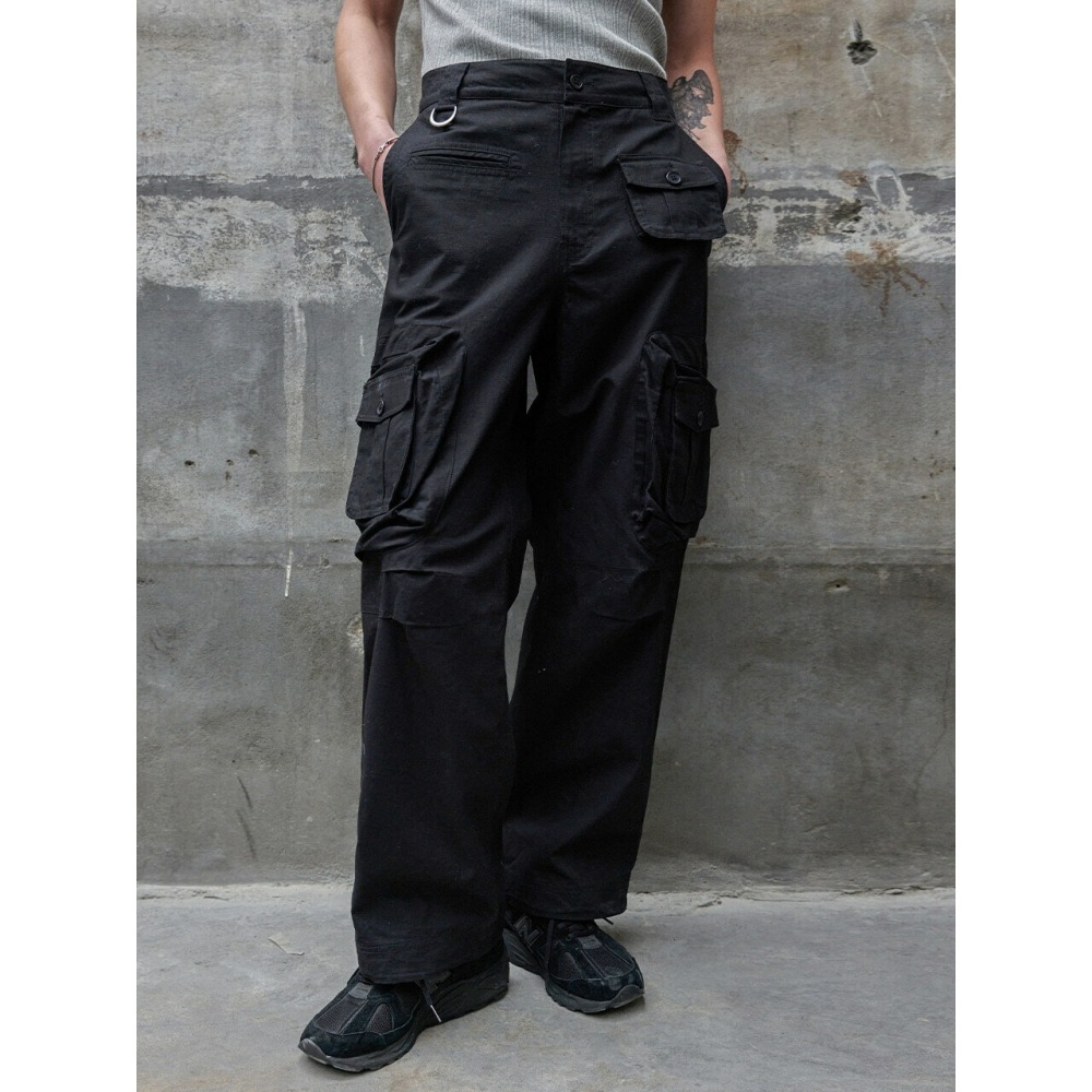 CITYBREEZE 男性用ナイロンリップストップユーティリティパンツブラック