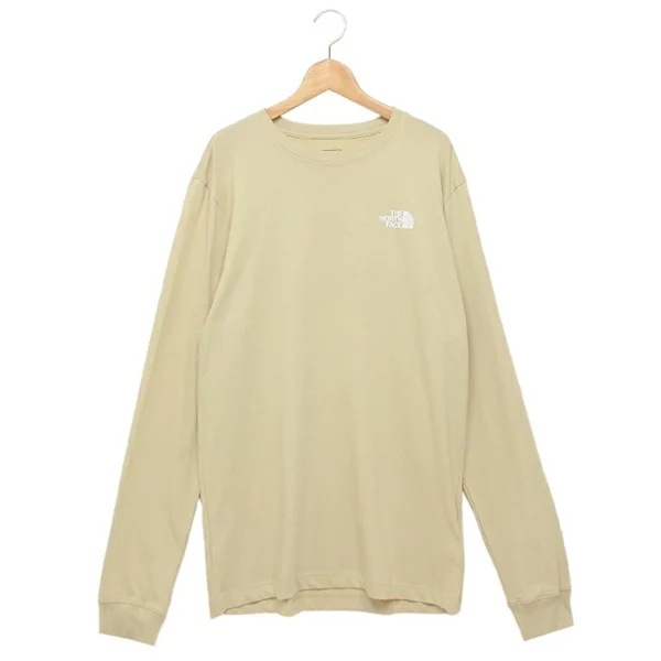 Tシャツ カットソー ロングスリーブ ボックスロゴTシャツ ベージュ メンズ NF0A8B68 3X4
