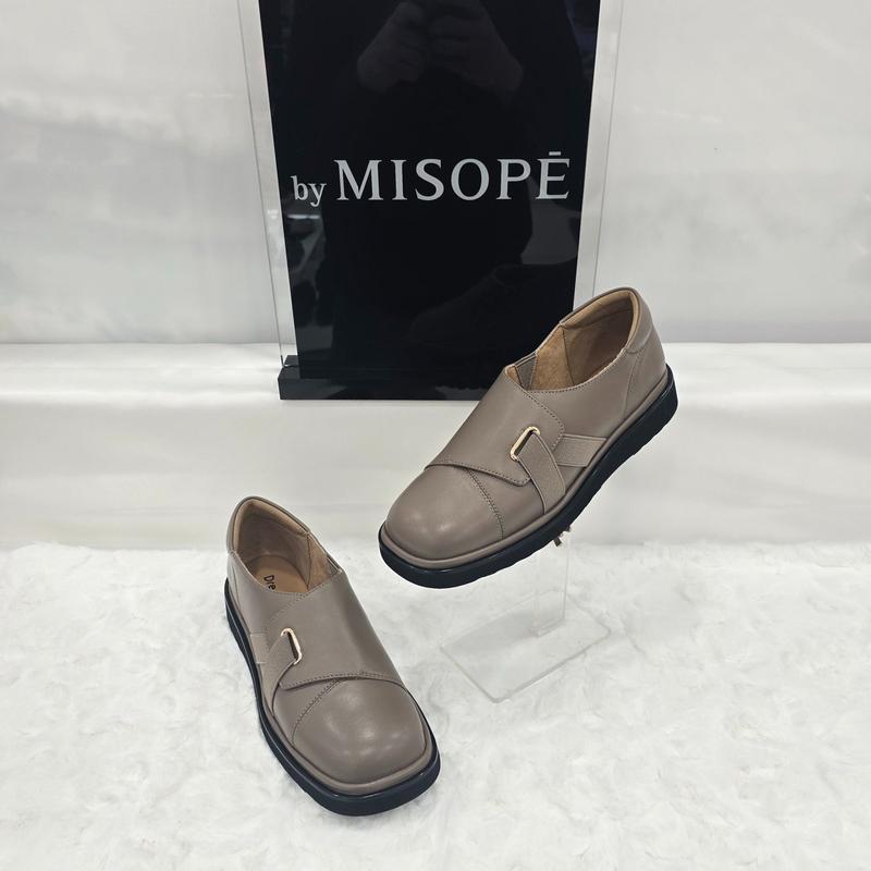 By 女性 三角 バンド ローファー 612HT493TP012 SEPIA 1 JJ