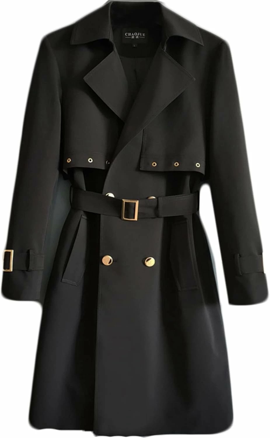 メンズ ミディアム丈 コート トレンチコート スリム かっこいい 春秋 アウター スプリングコート ダブルブレスト ベルト付き 長袖 ジャケット 薄手 アウトドア 通勤 通学 男性用 コート おしゃれ