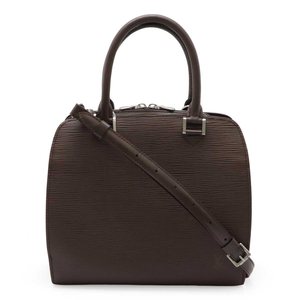 エピ ポンヌフ ハンドバッグ 2WAY ショルダーバッグ 斜め掛け レザー モカ 茶 ブラウン シルバー金具 M5205