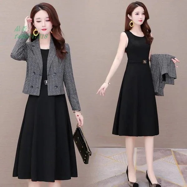 入学式入園式ママワンピーススーツドレスチェック母ダブルオフィスカジュアルおしゃれ