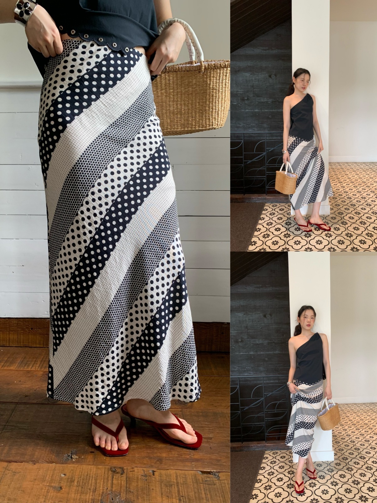 夏のモデル25夏の文芸の復古は色のストライプの高い腰の包みの尻の長いスカートの女性s 5639にぶつかります