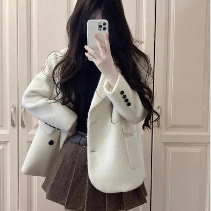 2024秋冬ファッションスーツ今週の割引は 25% オフですジャケット 厚いコート 暖かい ラシャアウター ショート丈 着痩せ キルティングジャケット 高級感 ラムズウール ジャケット レディース 中