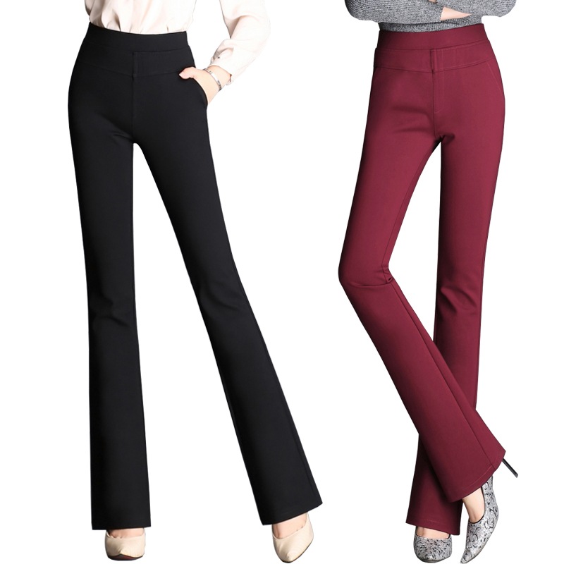 レディース パンツ ボトムス ストレートパンツ フレア スリム ストレート ハイウエスト 伸縮性 きれいめ シンプル カジュアル 上品 おしゃれ かっこいい クール モード系 エレガント 無地 春 夏