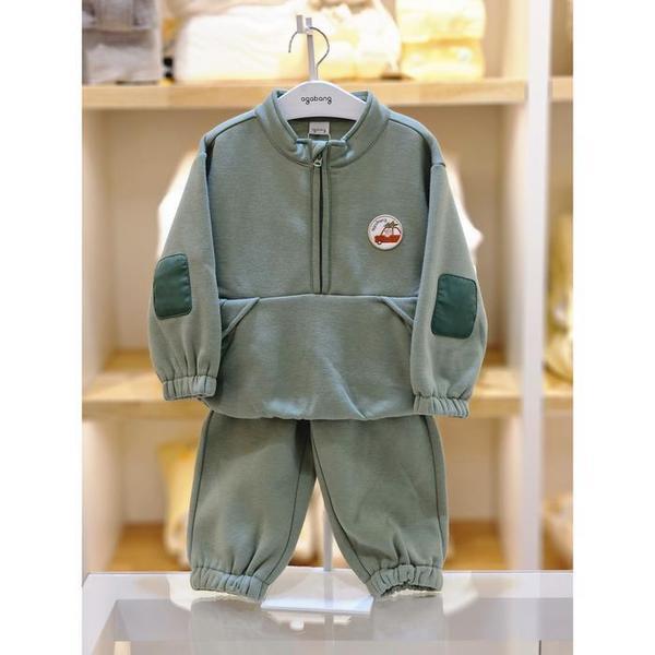 セーブゾーン02 グリーン起毛アノラック上下セット 02s733001 (S41558028)