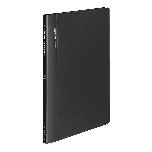 （まとめ買い）クリヤーブック サイドスロータイプ A4縦 固定式20枚ポケット 濃灰 ラ-820DM [x3]