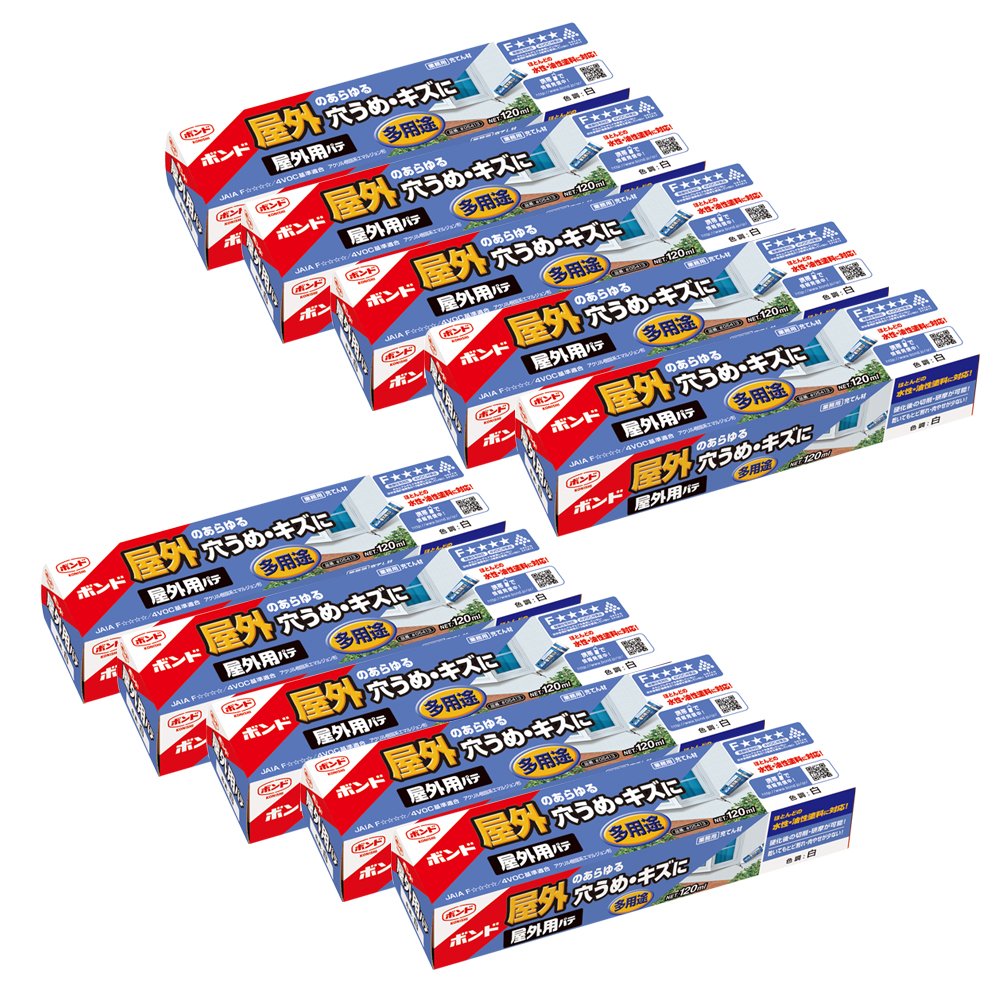 コニシ ボンド 屋外用パテ 120ml 白 10本入り #05413 8,213円