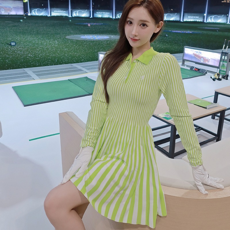 ゴルフウェア レディース スポーツウェア ゴルフスカート ワンピース POLOシャツ Tシャツ 半袖 長袖 スカート グリーン プリーツスカ 春夏 速乾 女性 テニスウェア 韓国風 INS おしゃれ